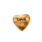 Set van 5 hartjes met gravure LOVE gemaakt van olijfhout, Nieuw