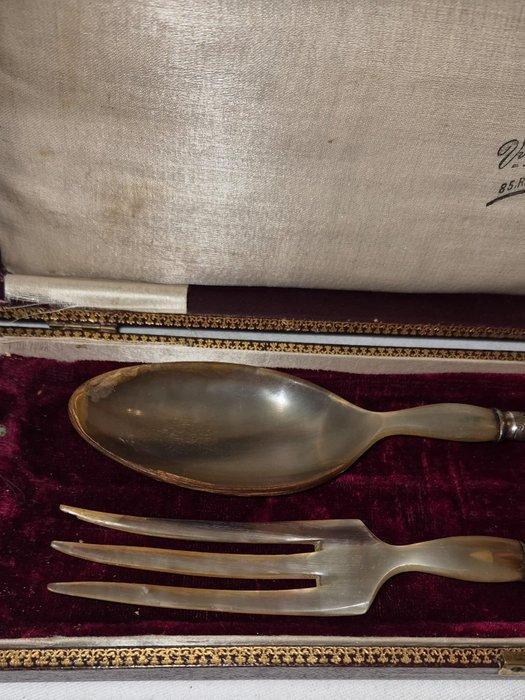 Vve Lacouture & Fils - Bestekset (2) - Verzilverd, Hout -, Antiquités & Art, Antiquités | Ustensiles de cuisine
