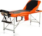 Aluminium massagetafel - 3 segmenten - verstelbaar - oran..., Sport en Fitness, Ophalen of Verzenden, Nieuw