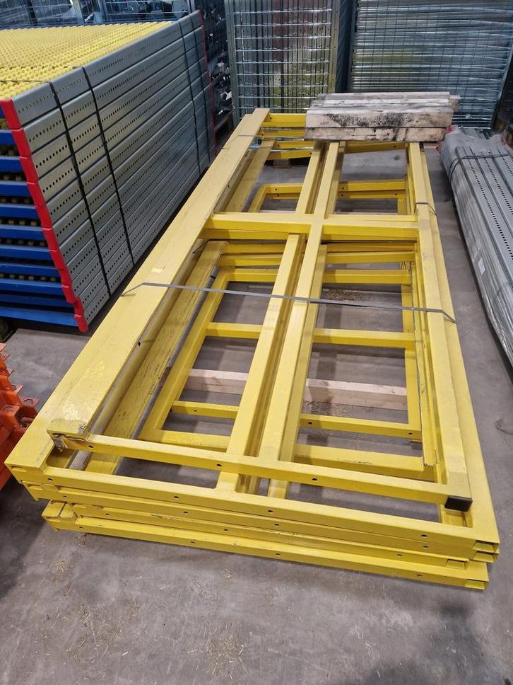 Magazijn Hekwerk Railing Geel Gebruikt 290x120 cm per, Zakelijke goederen, Kantoor en Winkelinrichting | Magazijn, Stelling en Opslag