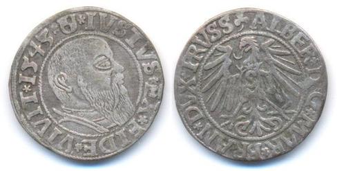 Groschen 1545 Brandenburg: fuer OsPreussen Pruisen, Postzegels en Munten, Munten | Europa | Niet-Euromunten, België, Verzenden