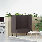vidaXL Hoge Rug Sofa Donkerbruin 109x56x121 cm Stof, Verzenden, Nieuw