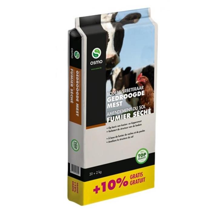 Osmo meststof - gedroogde mest 22kg (20+2kg gratis)  -, Tuin en Terras, Aarde en Mest
