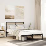 vidaXL Bedframe zonder matras metaal sonoma eikenkleurig, Huis en Inrichting, Slaapkamer | Bedden, Verzenden, Nieuw