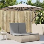 vidaXL Ligbed 2-persoons met kussens poly rattan beige, Tuin en Terras, Verzenden, Nieuw