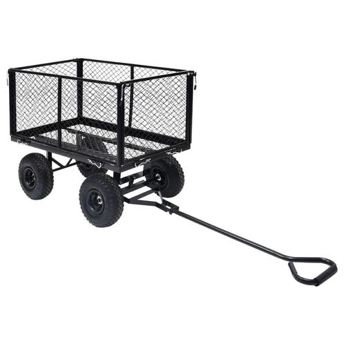 vidaXL Tuinwagen 350 kg zwart, Doe-het-zelf en Bouw, Gereedschap | Handgereedschap, Nieuw, Verzenden