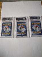 Pokémon - 3 Graded card - Florizarre, Tortank, Dracaufeu