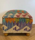 Poef - Kelim Poef(Ongebruikt/Nieuw) - Wol, hard hout, Nieuw