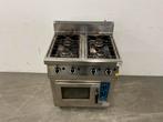 RVS Gasfornuis met oven, Zakelijke goederen, Ophalen of Verzenden, Gebruikt, Fornuis, Frituur en Grillen