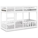 vidaXL Stapelbed 90x190 cm massief grenenhout wit, Huis en Inrichting, Slaapkamer | Bedden, Verzenden, Nieuw