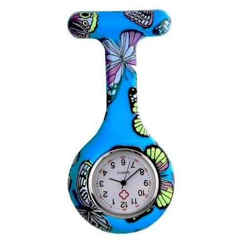 Fako® - Verpleegstershorloge - Siliconen Print - Vlinder, Handtassen en Accessoires, Horloges | Dames, Verzenden