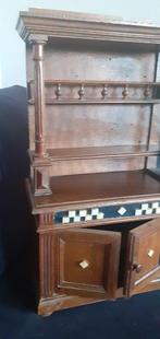 Kabinet - Hout, ambachtelijke miniatuurservieskast - 79 x 44