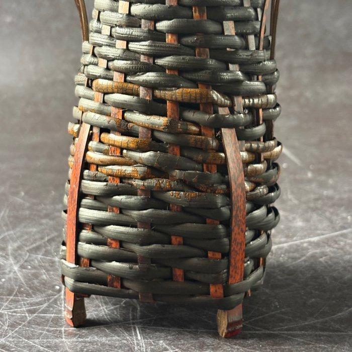Vaas - Bamboe - Japan - Bamboe mand Takekago levende bloemen, Antiek en Kunst, Antiek | Overige Antiek