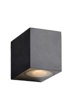 Lucide ZORA LED - wandlamp IP44 zwart dimbaar GU10 3000K, Verzenden, Nieuw, Netvoeding, Led