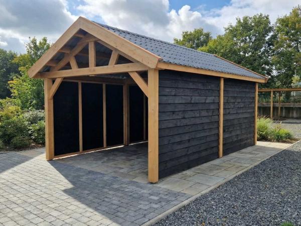 Veiling - Klassieke garage met zadeldak 660x410x340 cm, Autos : Divers, Garages