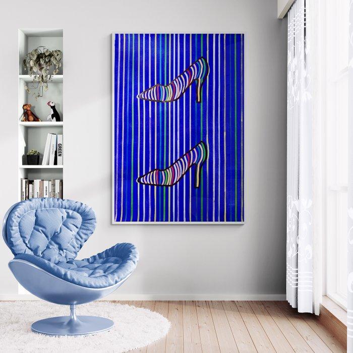 Lao Gonzalez - Abstract High Heel Art,XL, No Reserve, Antiek en Kunst, Kunst | Schilderijen | Modern