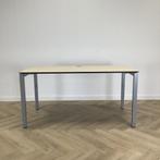 verstelbaar bureau 160x80 cm, Ahorn - grijs, Huis en Inrichting, Bureaus, In hoogte verstelbaar, Gebruikt, Bureau