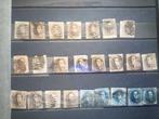 Belgique 1849/1861 - Énorme lot Timbres Belgique Léopold 1, Postzegels en Munten, Gestempeld