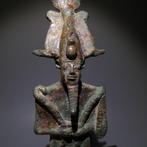 Oud-Egyptisch Brons Osiris God Sculptuur. 20.5 H. Late
