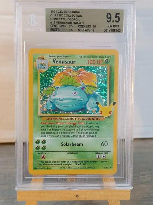 Pokémon - 1 Graded card - Florizarre 15 Foil - Beckett 9,5, Hobby en Vrije tijd, Verzamelkaartspellen | Pokémon