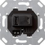 Gira USB Power Supply 2 Ports Type A/C Base Unit Black -, Nieuw, Verzenden