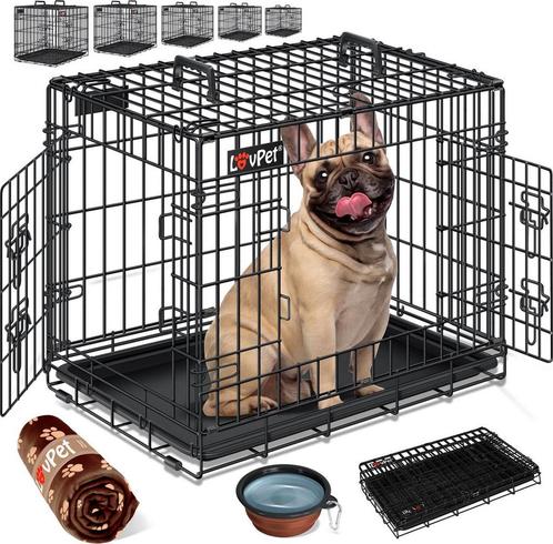 LOVPET® Hondenkooi Opvouwbaar Hondentransportkooi Incl. Flee, Dieren en Toebehoren, Overige Dieren-accessoires, Verzenden