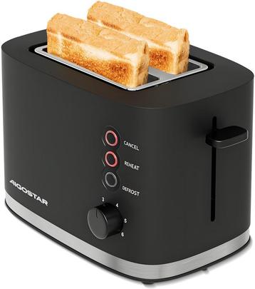Aigostar 30J4R - Broodrooster - Retro - Toaster - 6 Warmteni, Verzenden