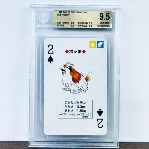 Pokémon Graded card - Pidgey Charizard Poker Deck 1996 -, Hobby en Vrije tijd, Verzamelkaartspellen | Pokémon