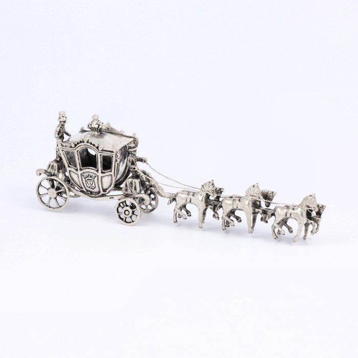 J. Weeda de Gouden Koets klein - Personnage miniature -, Antiek en Kunst, Antiek | Zilver en Goud