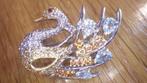 Zonder Minimumprijs - Broche Zilver Aquamarijn - Saffier -