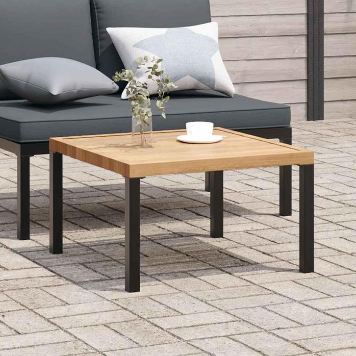 vidaXL Tuintafel 65x65x40 cm aluminium zwart, Tuin en Terras, Tuintafels, Nieuw, Verzenden