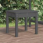 vidaXL Tuinbank 50x44x45 cm massief grenenhout grijs, Tuin en Terras, Verzenden, Nieuw