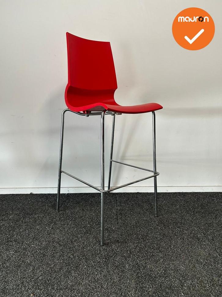 Barkruk Max Design - Ricciolina - Rood - zithoogte 73cm, Zakelijke goederen, Kantoor en Winkelinrichting | Kantoormeubilair en Inrichting