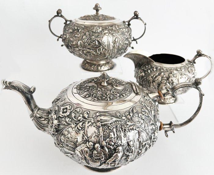 Theeservies - .833 zilver, Antiek en Kunst, Antiek | Zilver en Goud