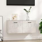 vidaXL Wandkast 80x36,5x35 cm bewerkt hout betongrijs, Huis en Inrichting, Kasten | Wandmeubels, Verzenden, Nieuw