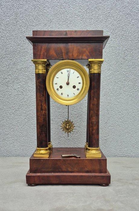 Portico klok - Antiek Hout, Messing - 1850-1900, Antiek en Kunst, Antiek | Klokken