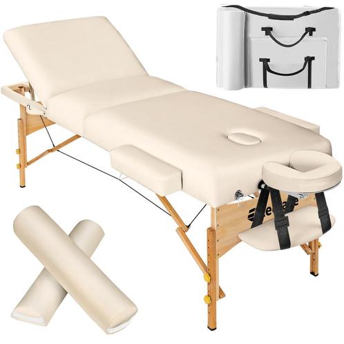 3 zones massagetafel-set Somwang met 7,5cm matras, rolkussen, Sports & Fitness, Produits de massage, Envoi