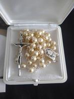 Rozenkrans - Paus Franciscus - Grote parels, verzilverd -, Antiek en Kunst