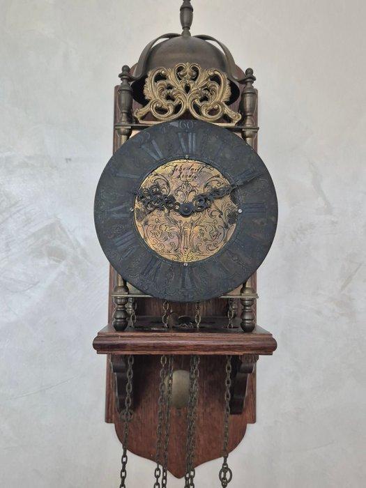 Wandklok - Franz Hermle & Sohn - Hout, Messing - 1970-1980, Antiek en Kunst, Antiek | Klokken