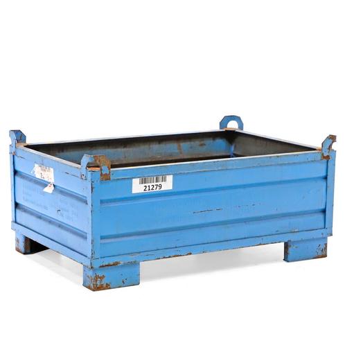 Stapelbak staal  L: 1235, B: 835, H: 565 (mm) blauw, Zakelijke goederen, Kantoor en Winkelinrichting | Magazijn, Stelling en Opslag
