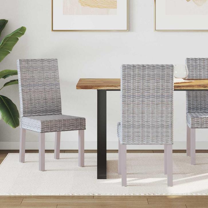 vidaXL Eetkamerstoel 2 pcs Witte was 45 x 54 x 93 cm, Huis en Inrichting, Stoelen, Nieuw, Verzenden