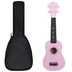 vidaXL Ukuleleset met tas voor kinderen sopraan 21 roze, Muziek en Instrumenten, Verzenden, Nieuw