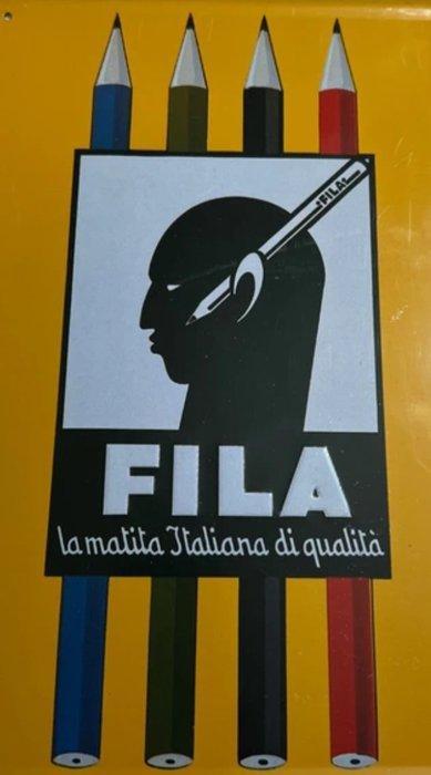 Fila - Reclamebord - Metaal, Antiek en Kunst, Antiek | Wandborden en Tegels