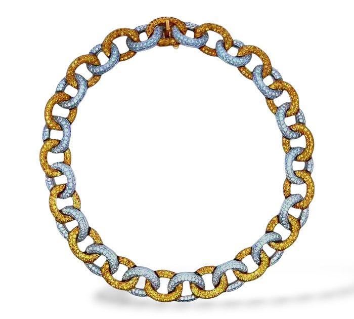 Halsketting - 18 karaat Geel goud, Witgoud, SABBADINI 18K, Handtassen en Accessoires, Kettingen