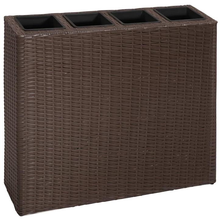 Bruine Rattan Plantenbak - Verhoogd | OP = OP | 40% Korting, Tuin en Terras, Bloembakken en Plantenbakken, 60 cm of meer, 60 tot 100 cm