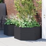 vidaXL Plantenbakken 2 st PP antracietkleurig, Tuin en Terras, Verzenden, Nieuw
