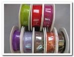 Lint vivant organza met draad 25 mm /rol - rol azalea 14 or, Nieuw