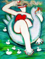 Yana Medow - Emerald lake XXL - NO Reserve, Antiek en Kunst