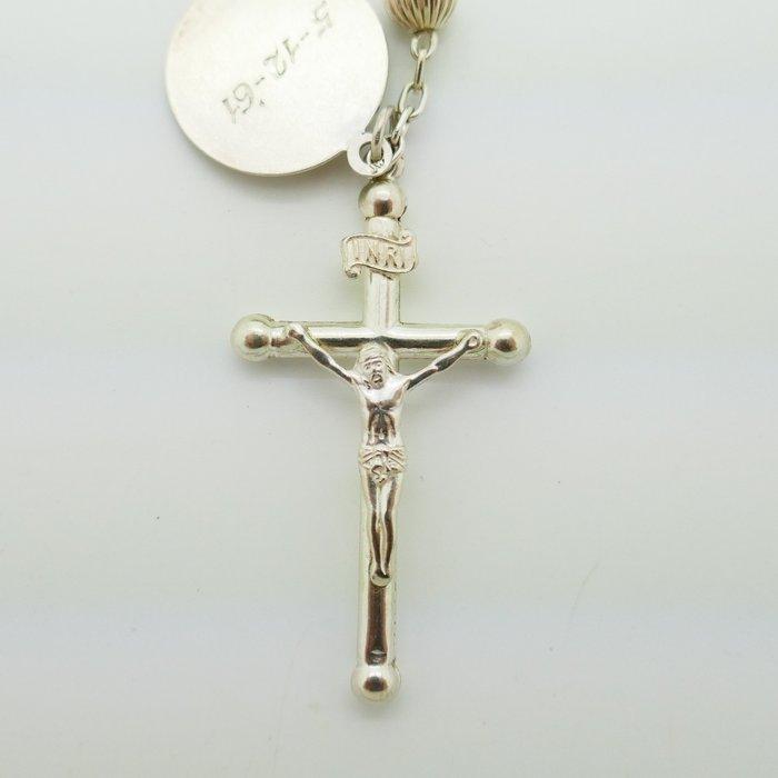 Zonder Minimumprijs - Halsketting Zilver - Rozenkrans, Handtassen en Accessoires, Kettingen
