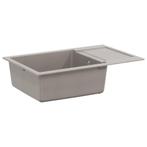 vidaXL Wasbak Grijs 780 x 500 mm 80% Kwarts en 20% Hars, Huis en Inrichting, Keuken | Keukenelementen, Verzenden, Nieuw